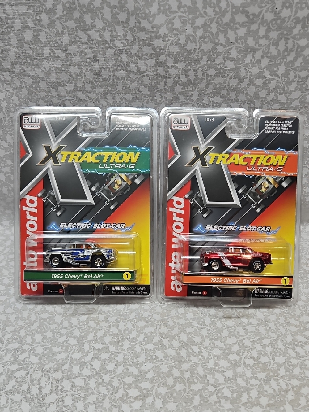 Auto World 1955 Chevy Bel Air Xtraction Ultra-G Slot Car SC412 R4 Version A & B